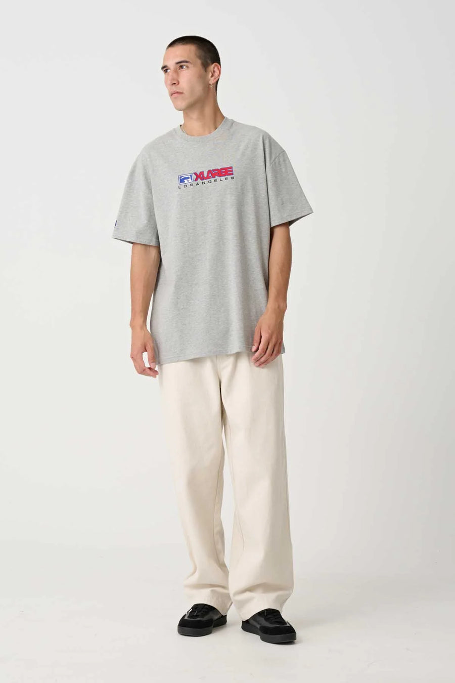 XLARGE TWO THOUSAND SS TEE - TRUE GREY MARLE - WILDROSE