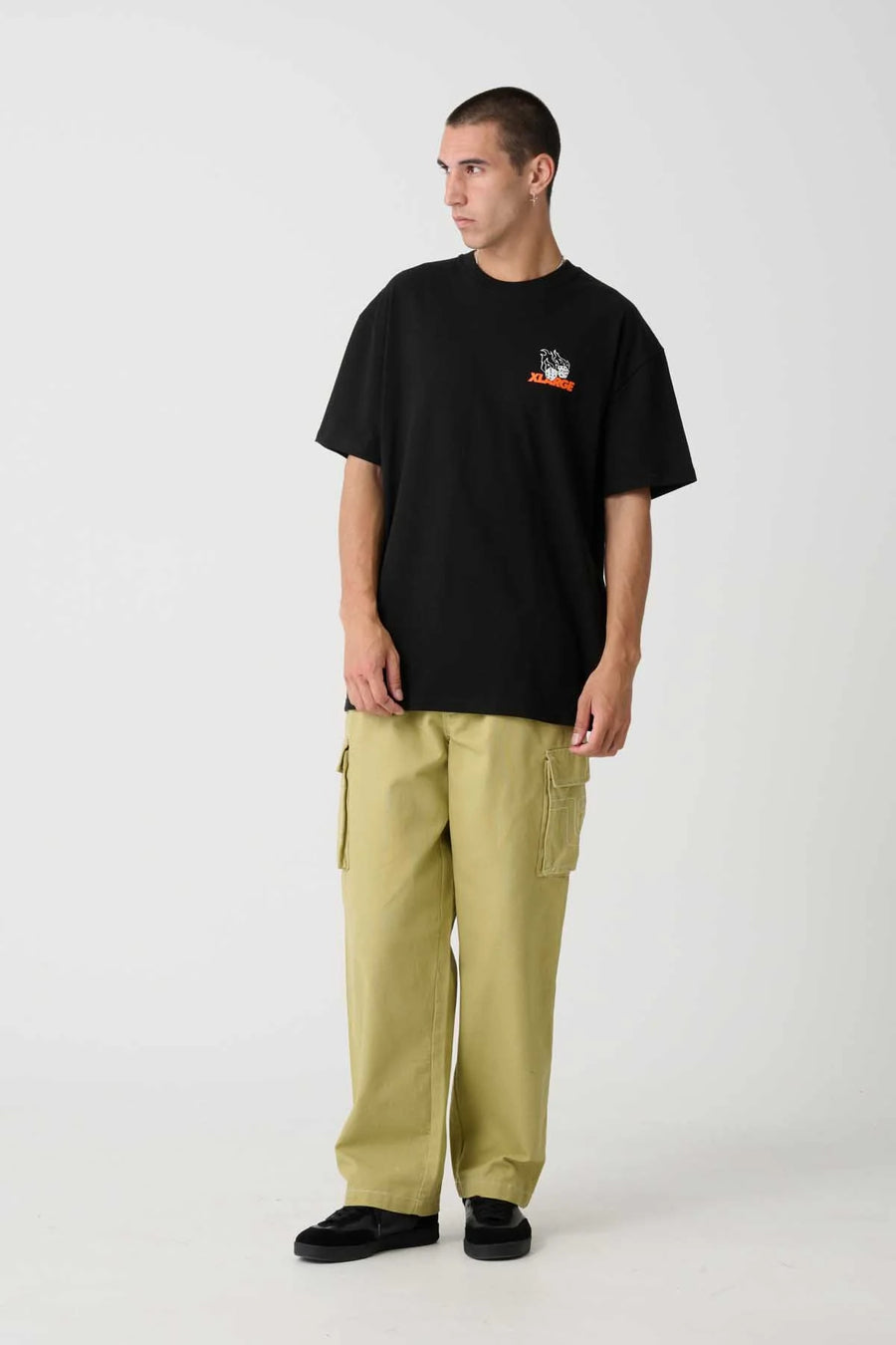 XLARGE FIRE DICE SS TEE - BLACK