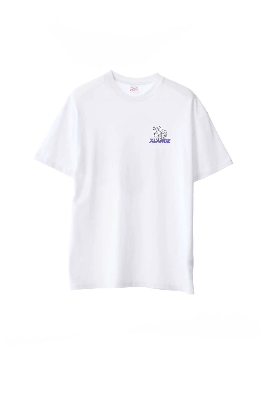 XLARGE FIRE DICE SS TEE - WHITE - WILDROSE