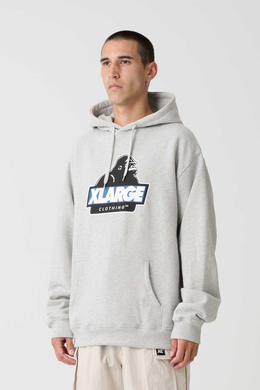 XLARGE SLANTED HOOD - ASH HEATHER - WILDROSE