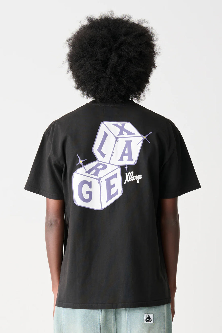 XLARGE LUCKY SS TEE - PIGMENT BLACK - WILDROSE