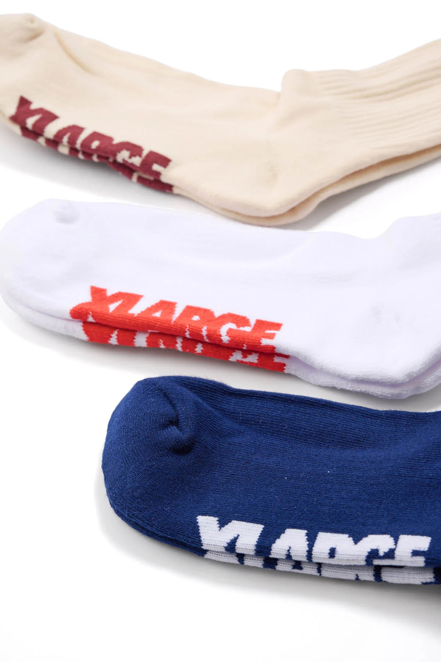 XLARGE PATCH SOCK 3PK - MULTI COLOURED - WILDROSE