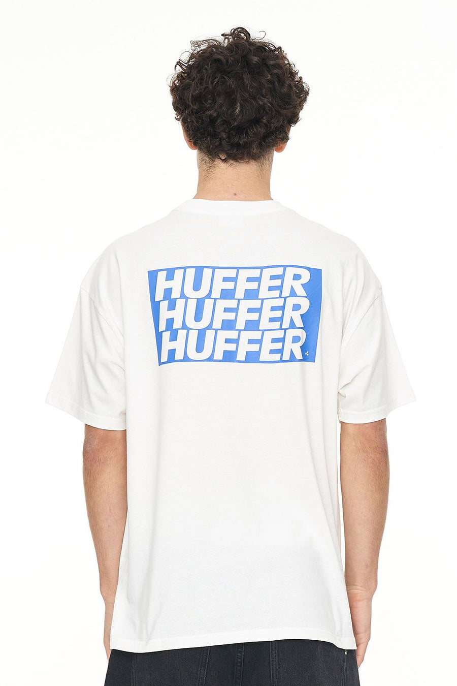 HUFFER BLOCK TEE 220/STACKEDUP - CHALK - WILDROSE