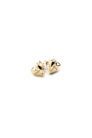 STOLEN GIRLFRIENDS CLUB FULL HEART STUD EARRINGS - GOLD PLATED - WILDROSE