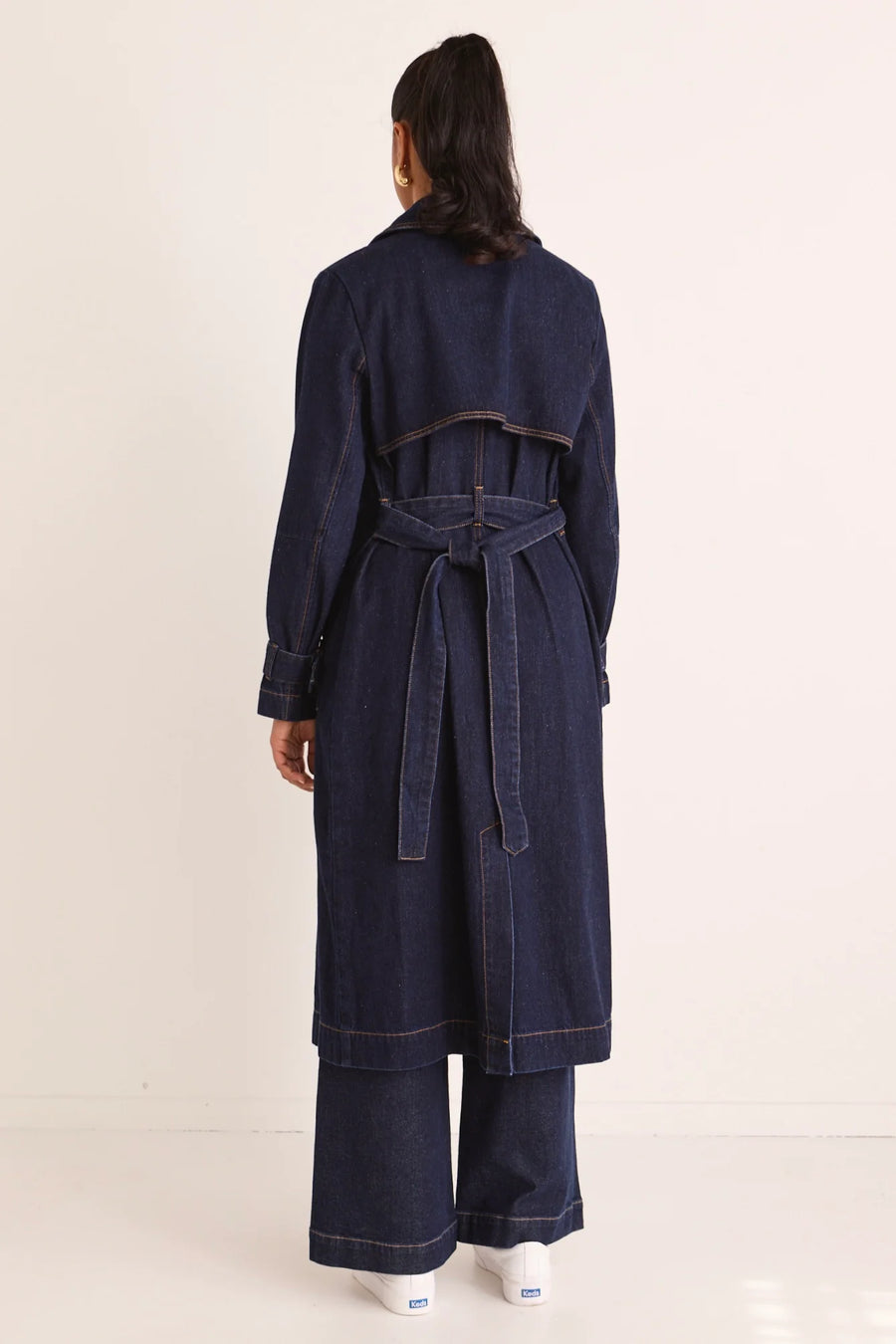 AMONG THE BRAVE RODEO INDIGO TRENCH COAT - WILDROSE