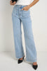 AMONG THE BRAVE ZOEY LIGHT BLUE HIGH RISE WIDE LEG POCKET JEAN - WILDROSE