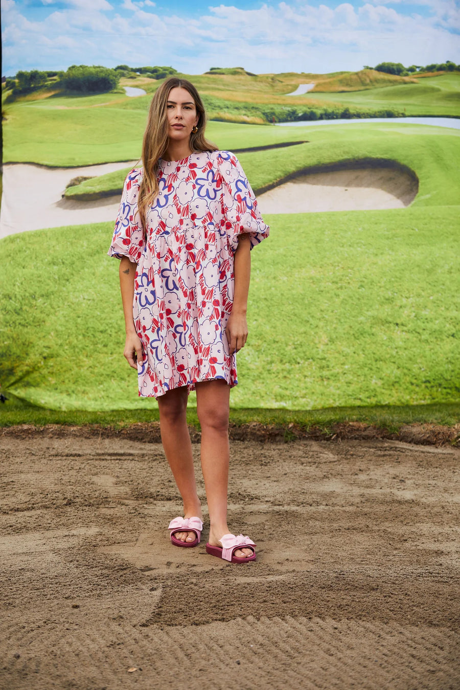 THING THING SPIN DRESS - SQUIGGLE BLOOM - WILDROSE