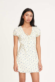 HUFFER DAWN CELINE MINI DRESS - BUTTER - WILDROSE