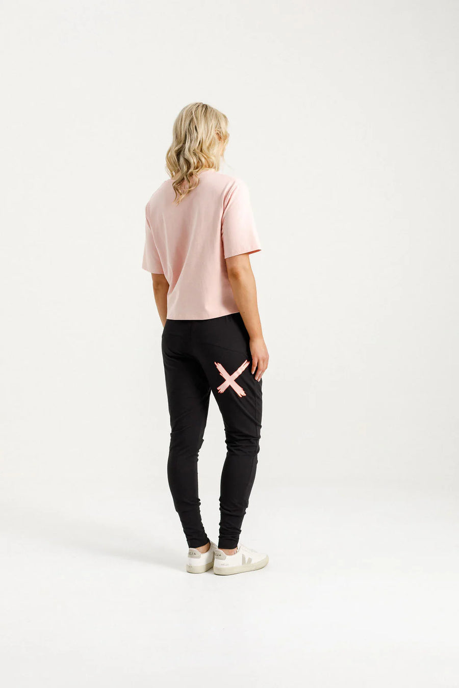 HOMELEE APARTMENT PANTS - BLACK WITH BLOSSOM BERRY - WILDROSE