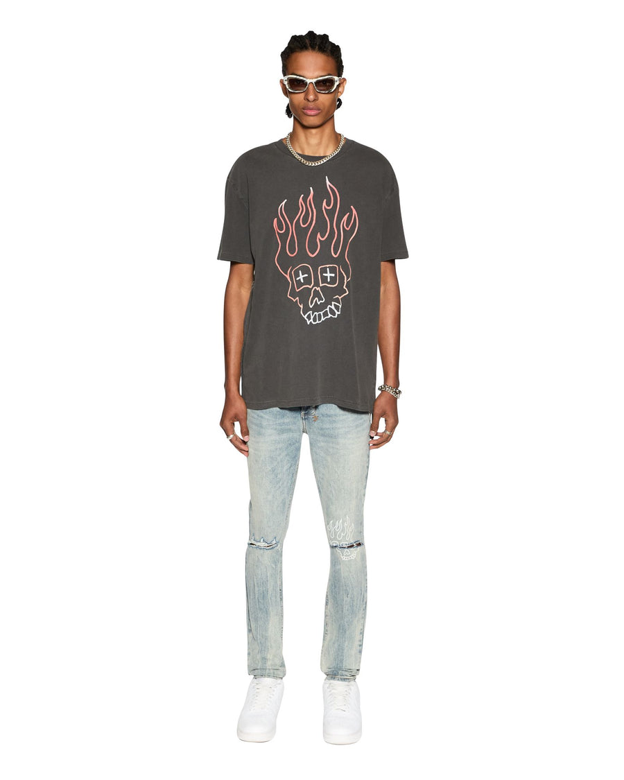 KSUBI SKULL BIGGIE SS TEE - FADED BLACK - WILDROSE