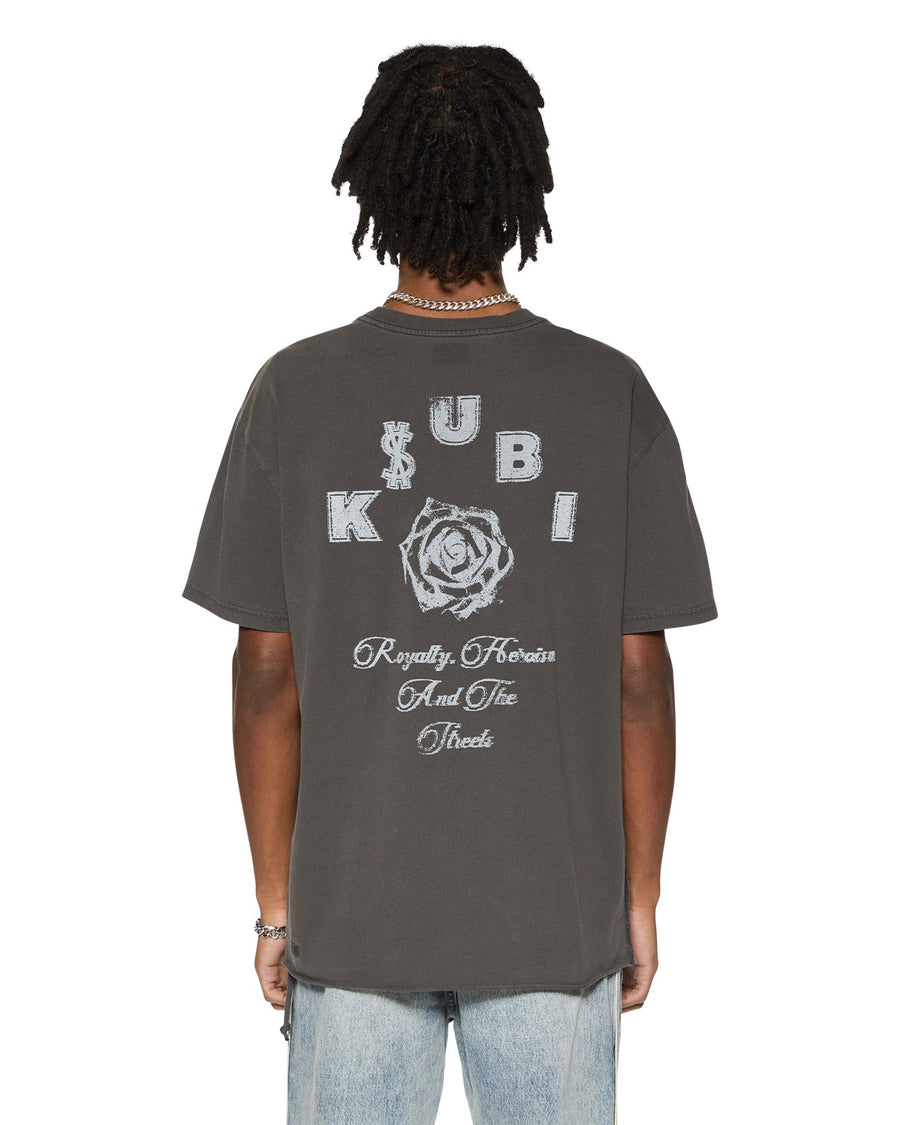 KSUBI LOCK UP BIGGIE SS TEE - FADED BLACK - WILDROSE