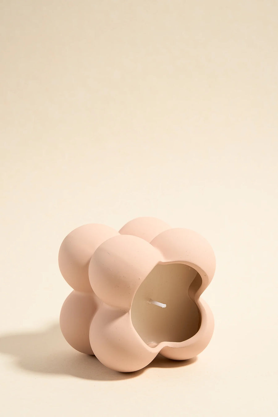 FLO'S HOME BUBBLE CUBE PINK SOY WAX CANDLE - WILDROSE