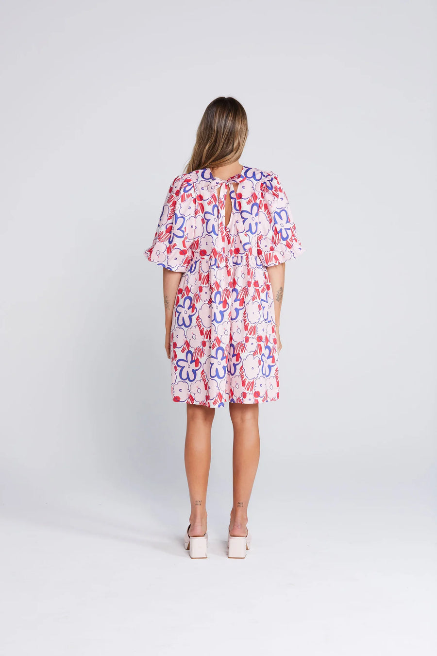 THING THING SPIN DRESS - SQUIGGLE BLOOM - WILDROSE