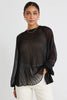 BY ROSA CORRAL BLACK SHEER PLEATED SWING TOP - WILDROSE