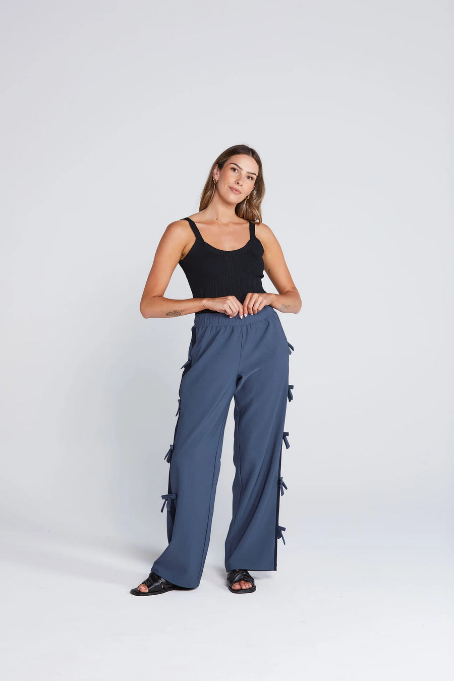 THING THING BOWTIFUL PANT - NAVY OXFORD - WILDROSE