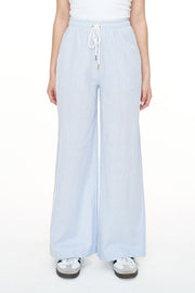 HUFFER CRUISE LOUNGE PANT - BLUE HAZE/CHALK - WILDROSE