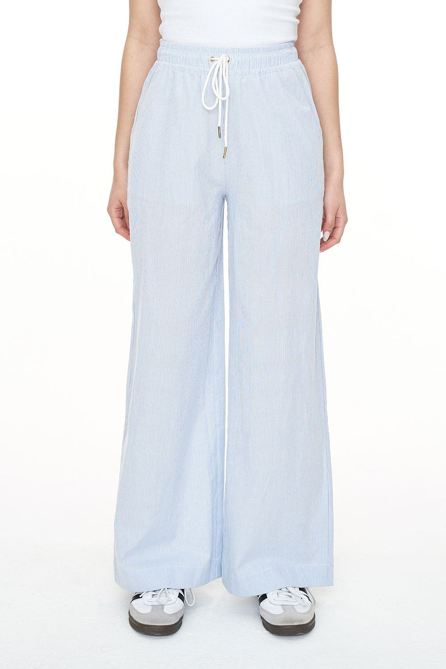 HUFFER CRUISE LOUNGE PANT - BLUE HAZE/CHALK - WILDROSE