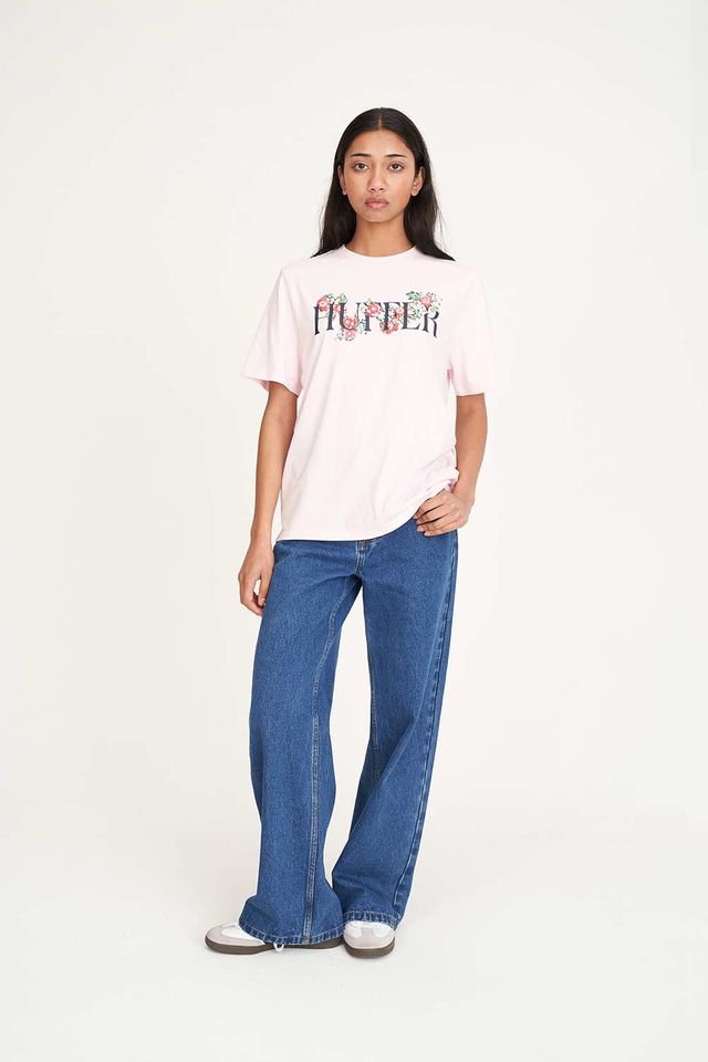 HUFFER CLASSIC TEE/GARDEN PARTY - MELLOW PINK - WILDROSE