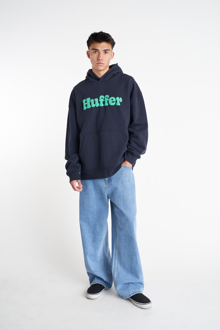 HUFFER MENS ARCADE HOOD/OLIE - NAVY - WILDROSE