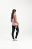 HOME-LEE APARTMENT PANTS - BLACK WITH LILAC X - WILDROSE