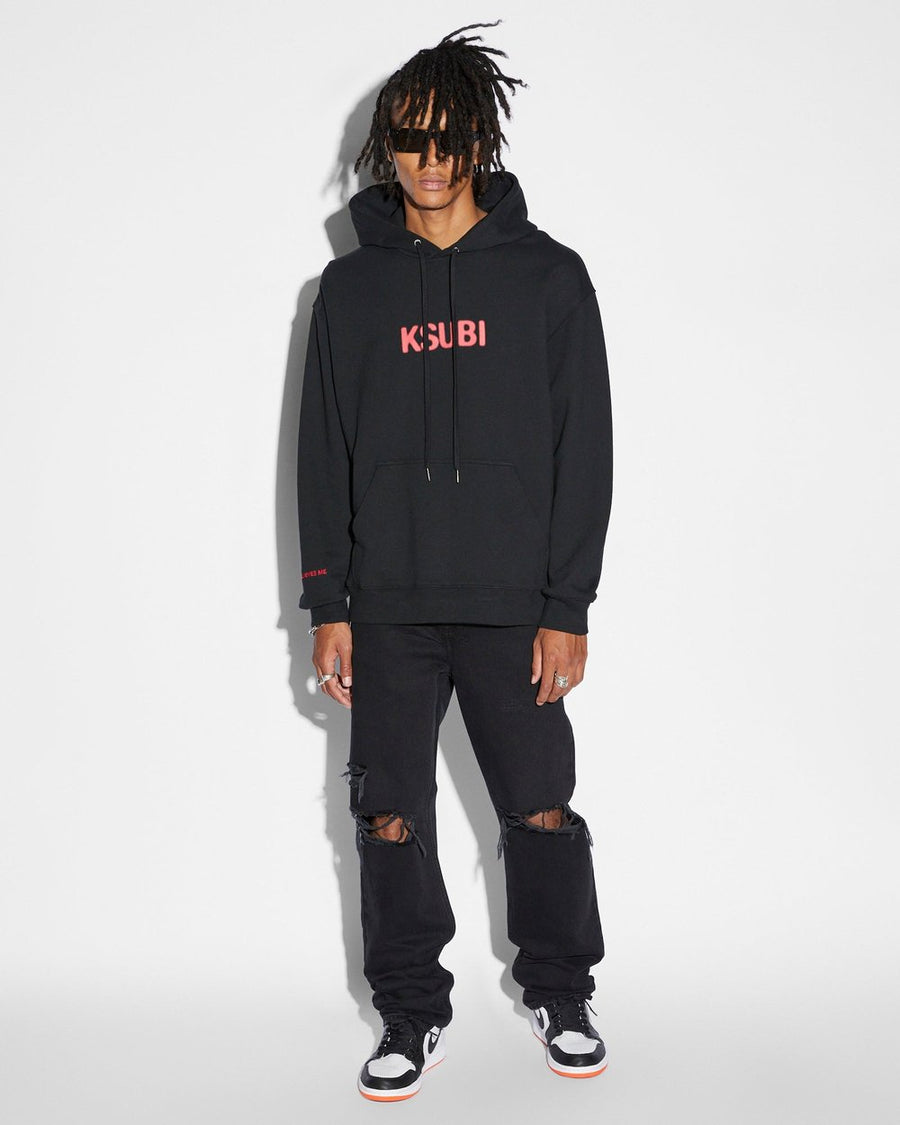 KSUBI CONSPIRACY BIGGIE HOODIE - JET BLACK - WILDROSE