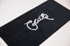 CRATE SCRIPTED BEACH TOWEL - BLACK - WILDROSE