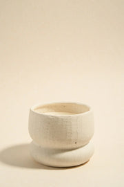 FLO'S HOME IVORY TEXTURED STONE SOY WAX CANDLE - WILDROSE