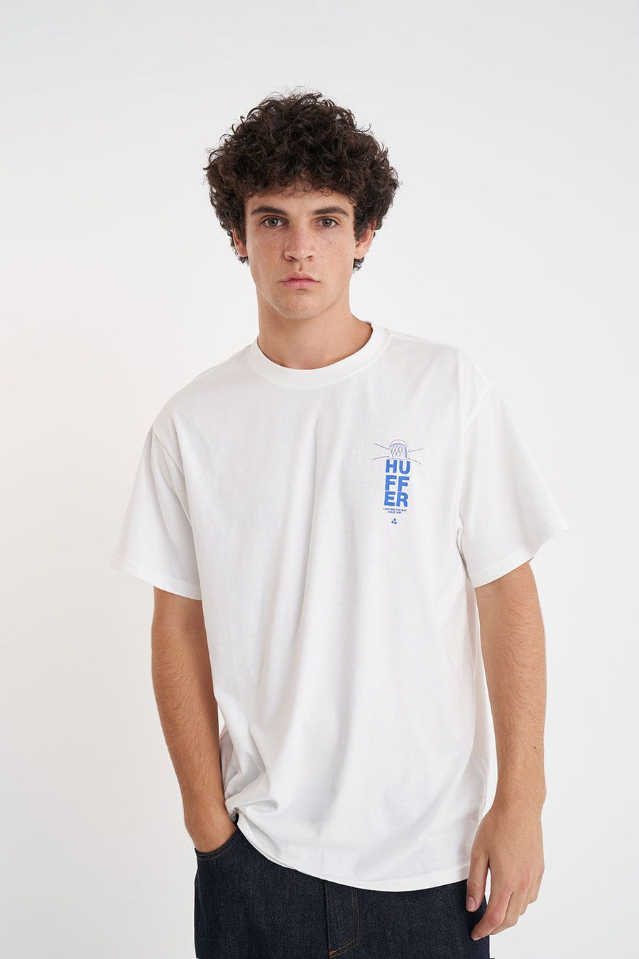 HUFFER MENS SUP TEE 190/LIT  CHALK - WILDROSE