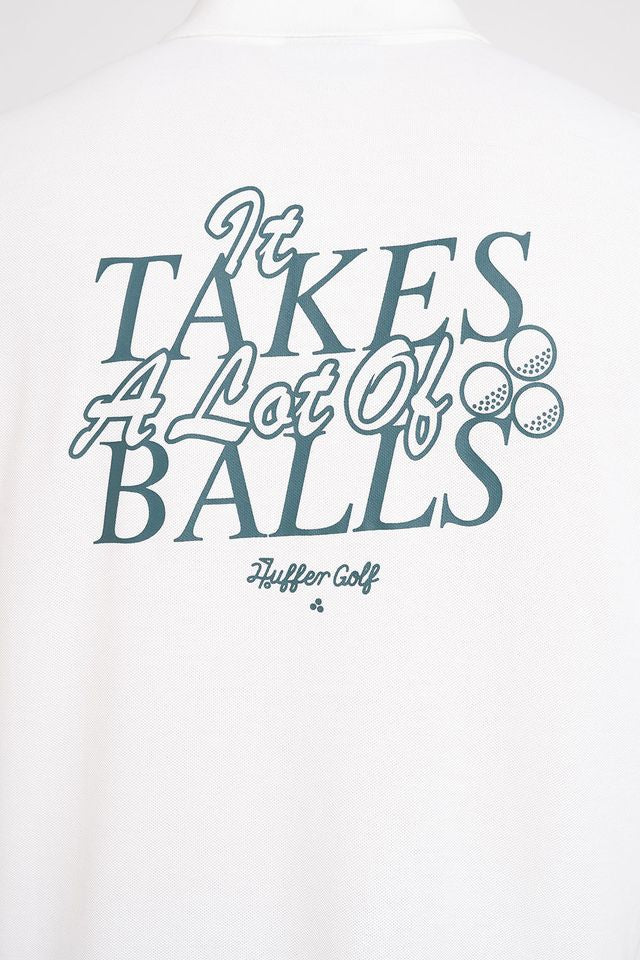 HUFFER MENS PAR SS POLO/BALLSY - CHALK - WILDROSE