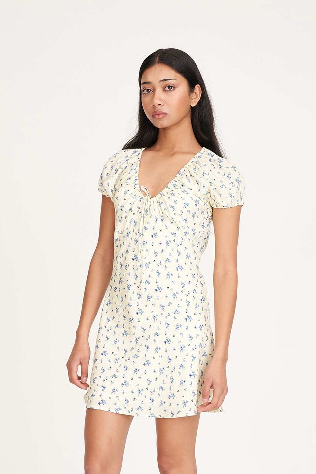 HUFFER DAWN CELINE MINI DRESS - BUTTER - WILDROSE