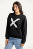 HOME-LEE KAYLA CREW - BLACK WITH LILAC DAMASK X - WILDROSE