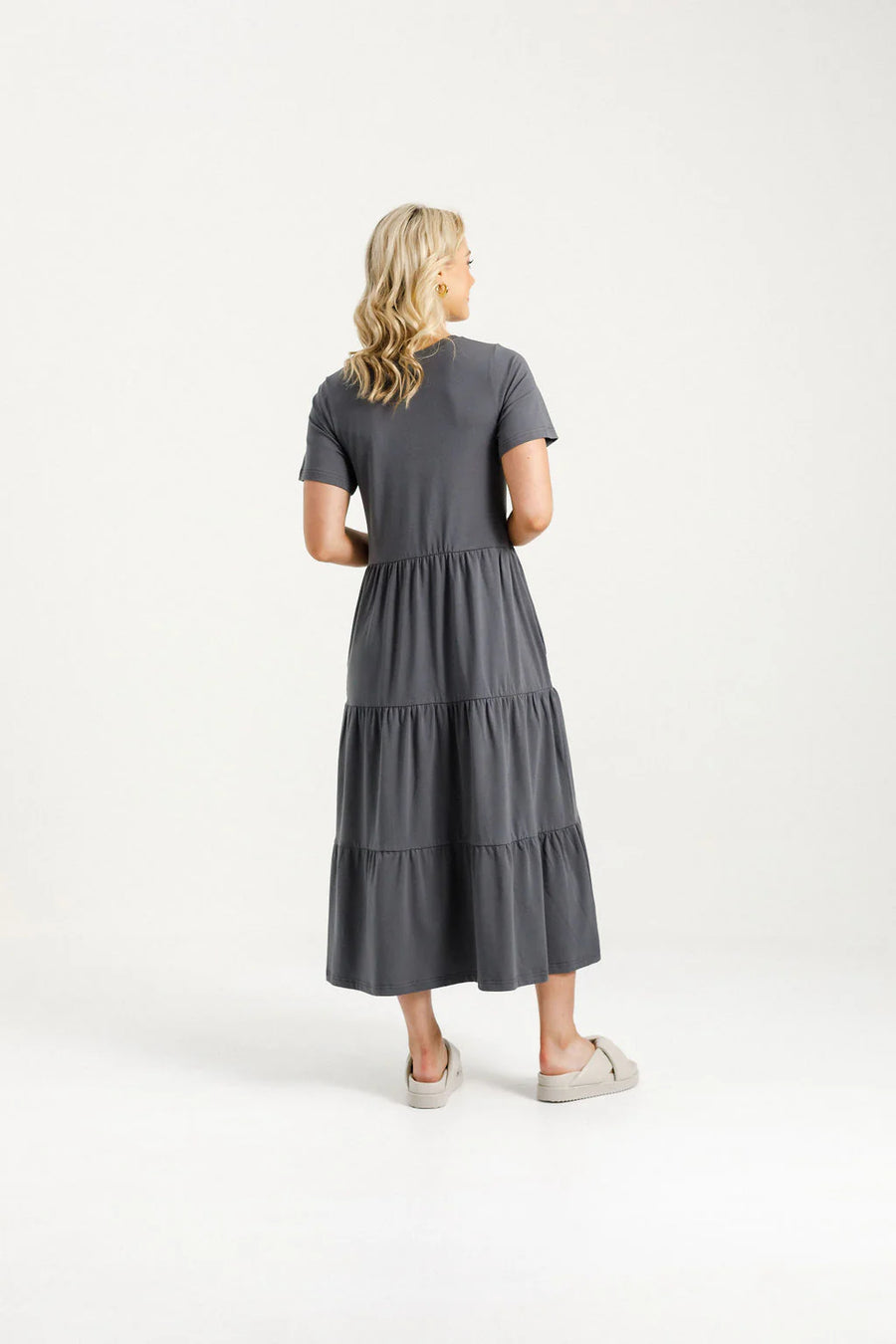 HOMELEE KENDALL DRESS - GRAPHITE - WILDROSE