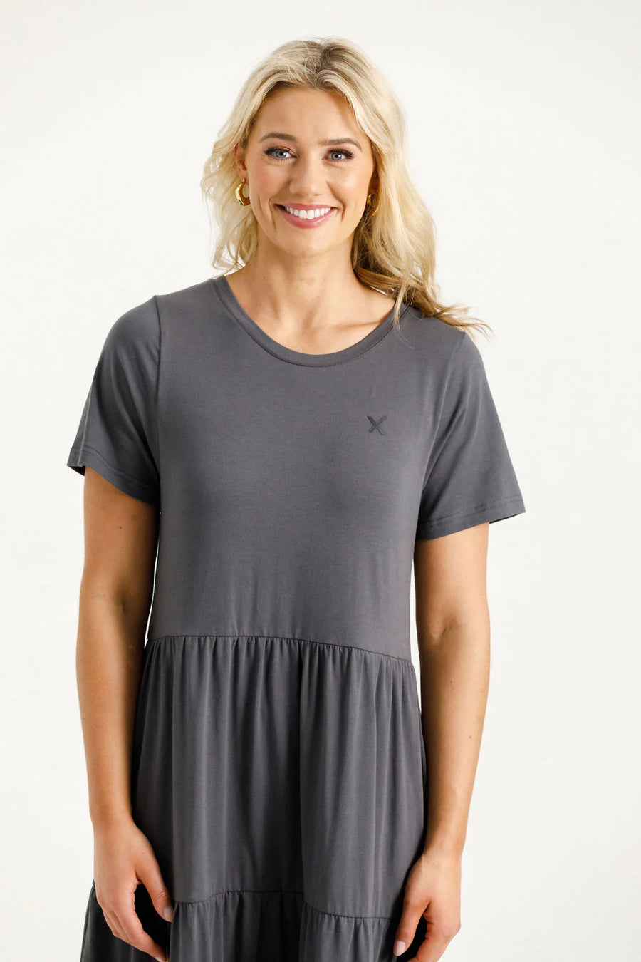 HOMELEE KENDALL DRESS - GRAPHITE - WILDROSE