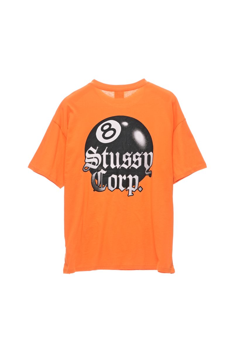 STUSSY 8 BALL CORP RELAXED TEE - CORAL - WILDROSE