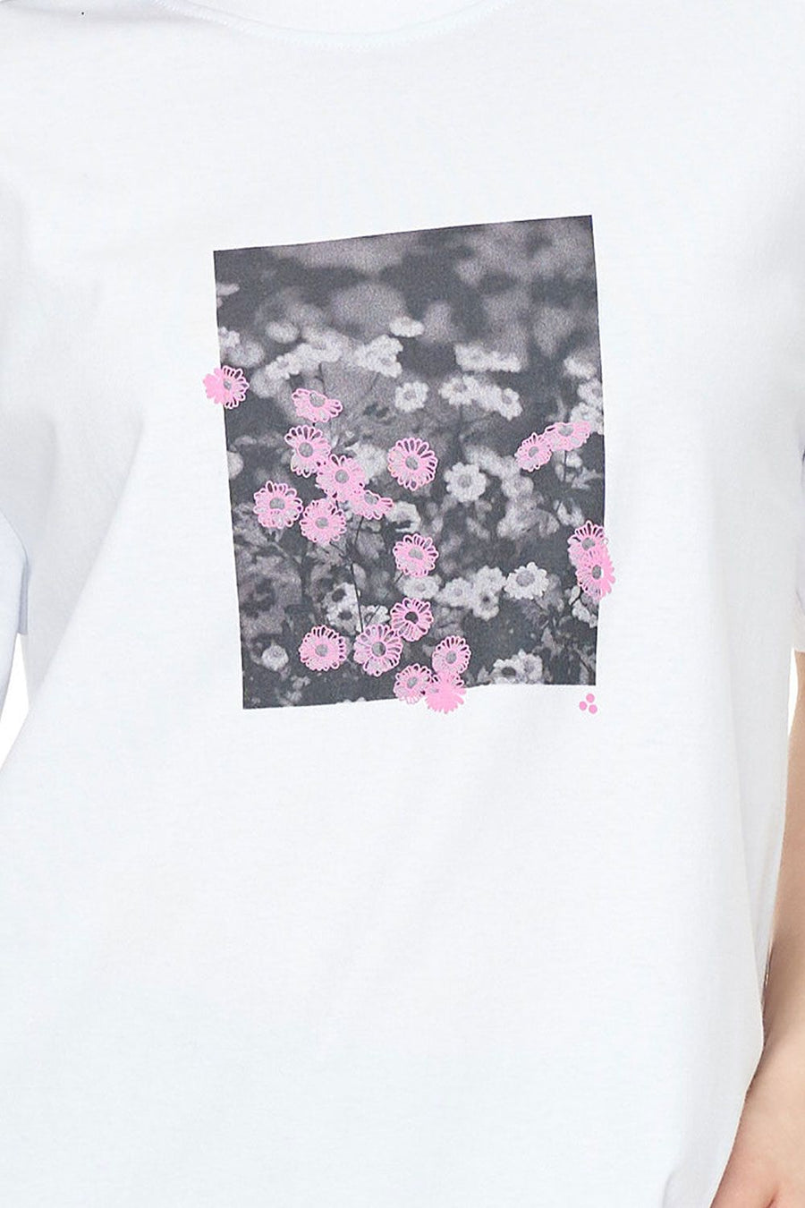 HUFFER RELAX TEE 220/FLOWER BED - WHITE - WILDROSE