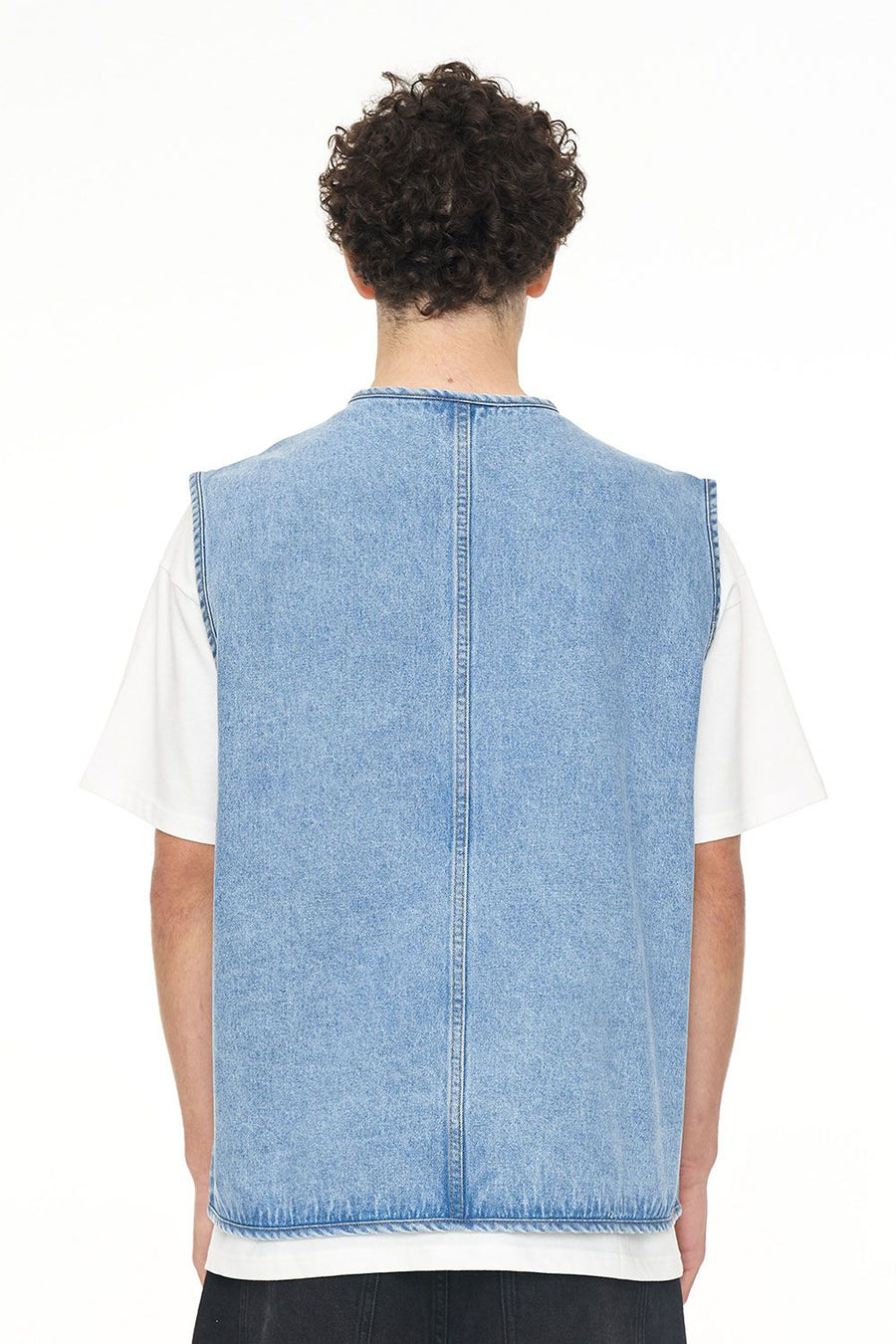 HUFFER DENIM PACK VEST/EXILE - MID WASH - WILDROSE