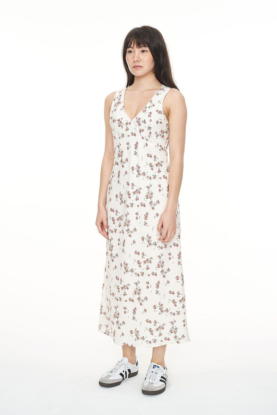 HUFFER LALISA CLEO MIDI DRESS - FLORAL - WILDROSE