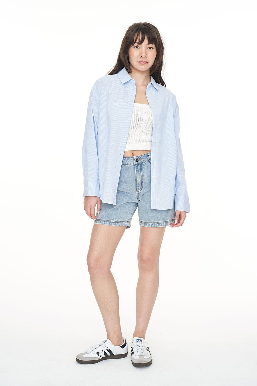 HUFFER CRUISE DAY SHIRT - BLUE HAZE/CHALK - WILDROSE