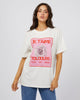 ALL ABOUT EVE JE T'AIME OVERSIZED TEE - VINTAGE WHITE - WILDROSE