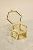 WILLOW & MAE GLASS WITH GOLD TRIM SMALL HEXAGONAL JEWELLERY BOXES - WILDROSE