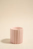 FLO'S HOME WIDE RIB BLUSH CERAMIC SCENTED CANDLE - WILDROSE