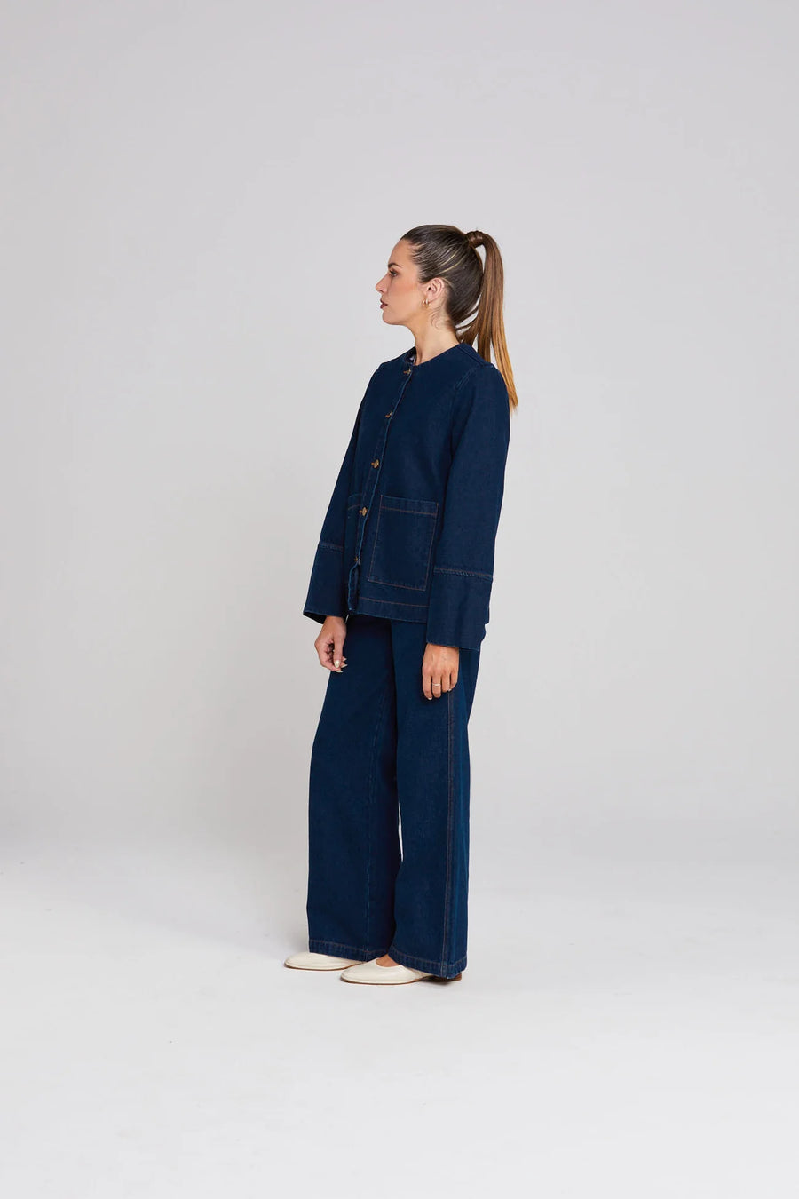 THING THING EMBARK DENIM SHACKET - INDIGO - WILDROSE