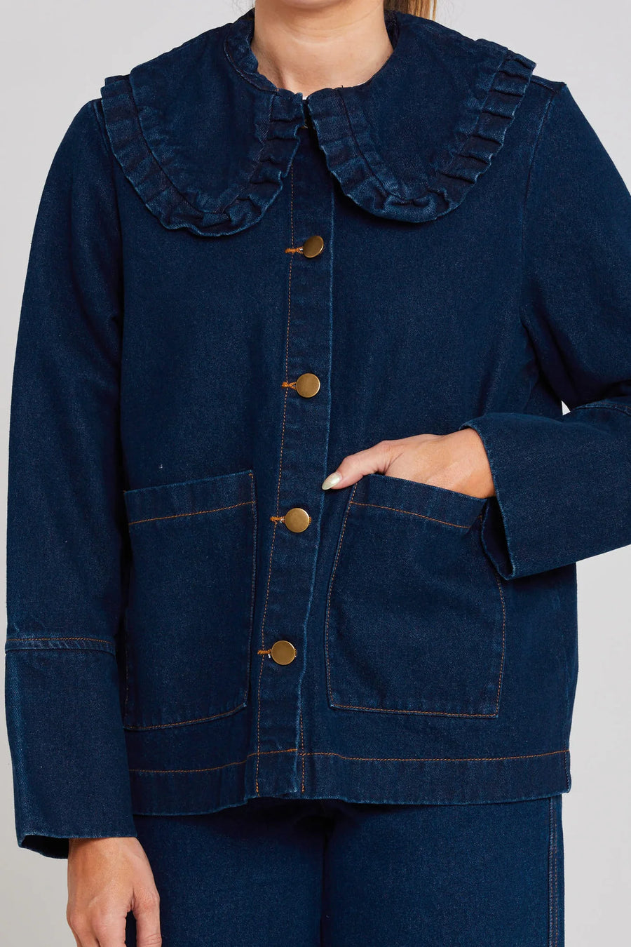 THING THING EMBARK DENIM SHACKET - INDIGO - WILDROSE
