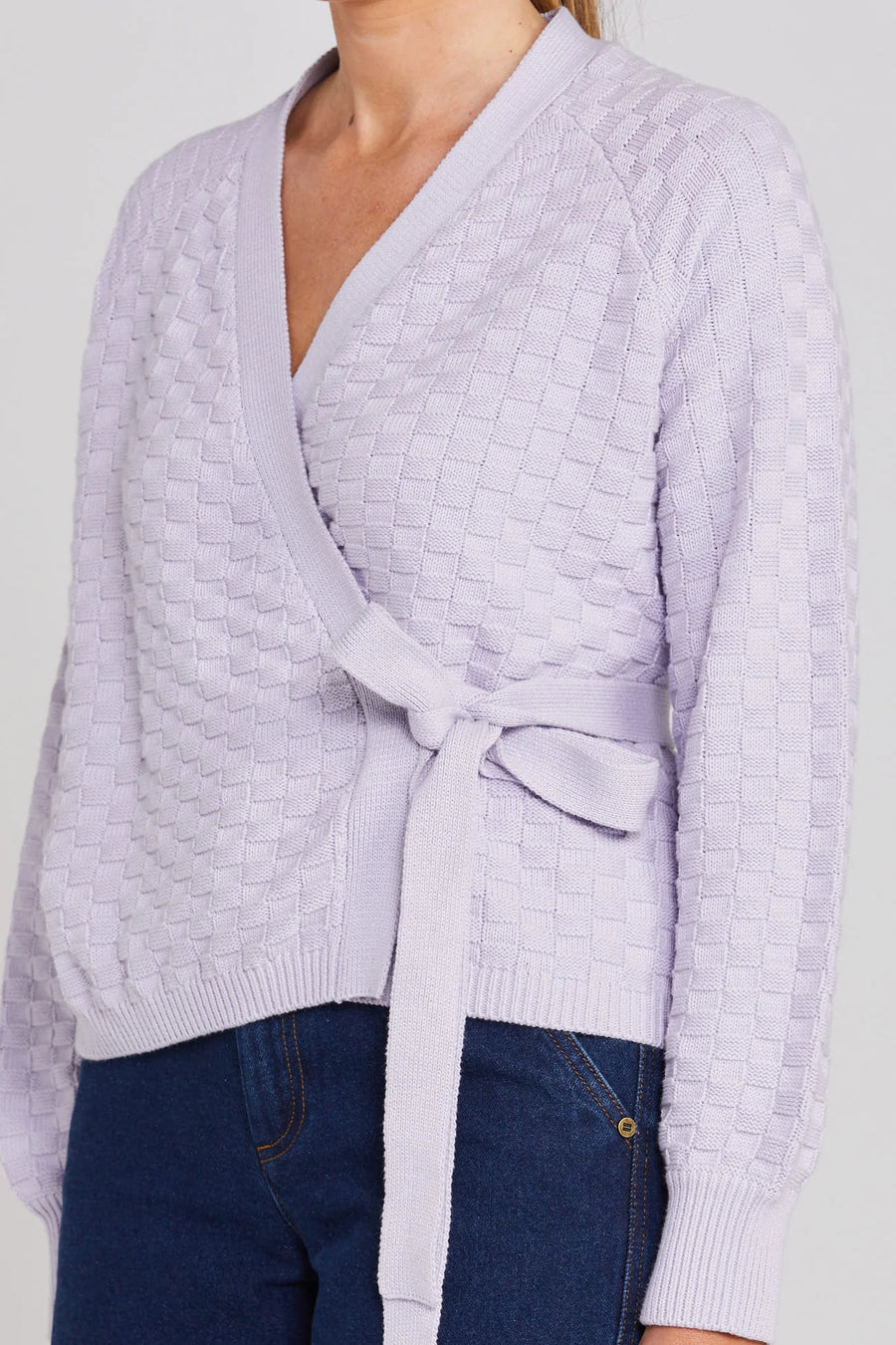 THING THING WRAPT CARDIGAN - LILAC - WILDROSE