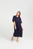 THING THING LUCINDA DRESS - NAVY CHECK - WILDROSE