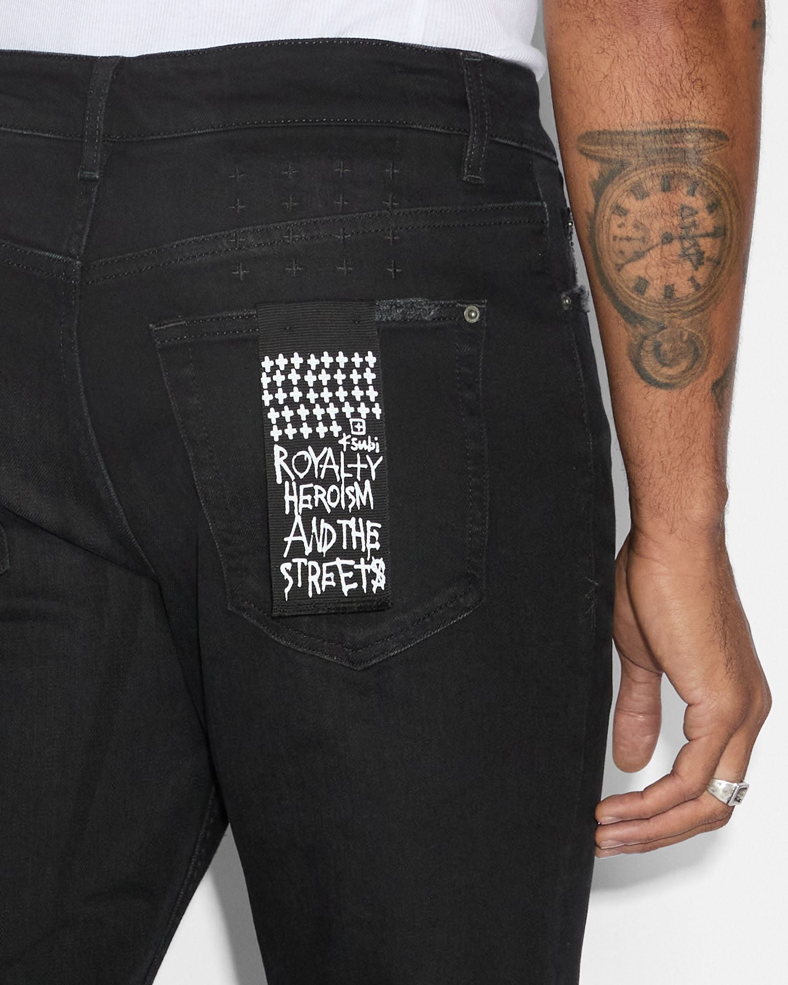 KSUBI ブラック Bronko Apex 1999 ジーンズ30 KSUBI BRONKO APEX 1999 JEANS – WILD ROSE