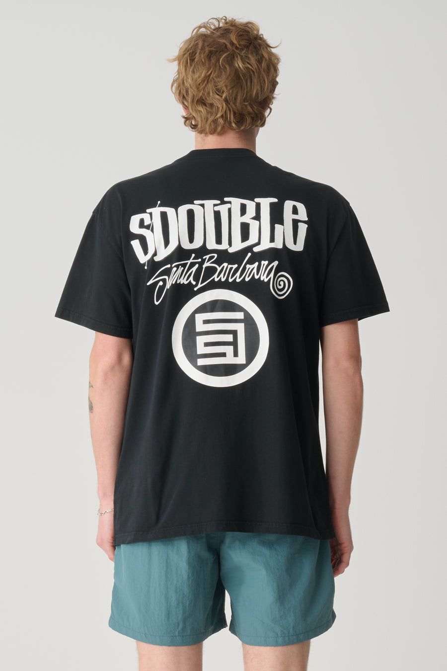 S DOUBLE COMBO PLATTER TEE - WASHED BLACK - WILDROSE