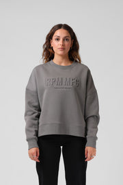 RPM BOSS SLOUCH CREW - CHARCOAL GREY - WILDROSE