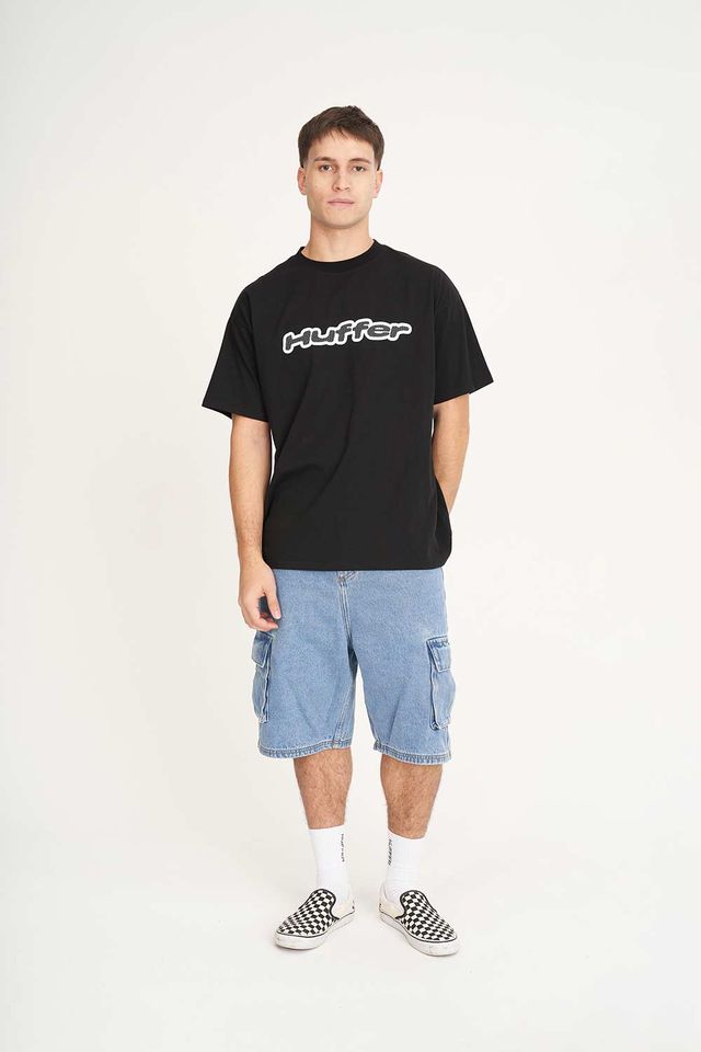 HUFFER BLOCK TEE 220/VERT - BLACK - WILDROSE