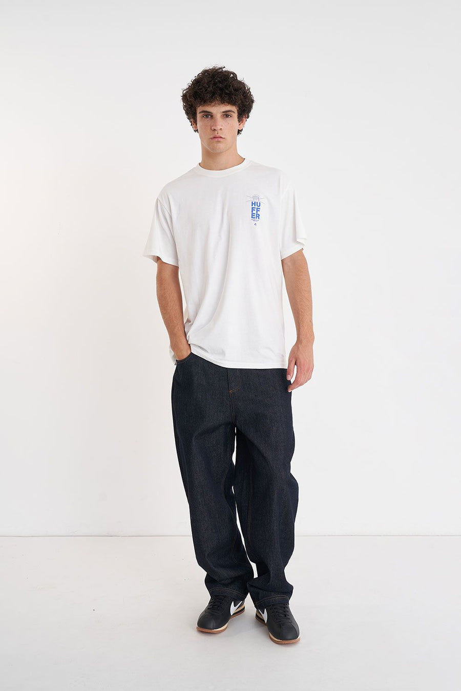 HUFFER MENS SUP TEE 190/LIT  CHALK - WILDROSE